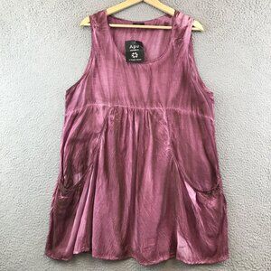 New APU A People United Top XL Women's  Blouse Tie Dye